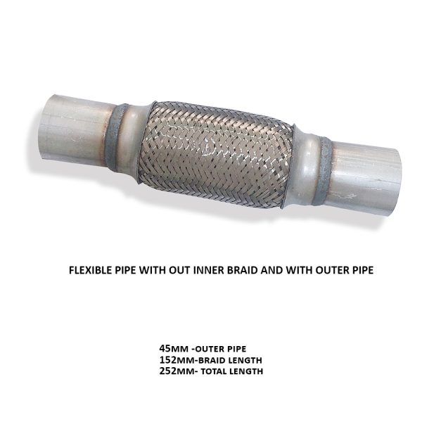 Flexible Pipe without Inner Braid and With Outer Pipe