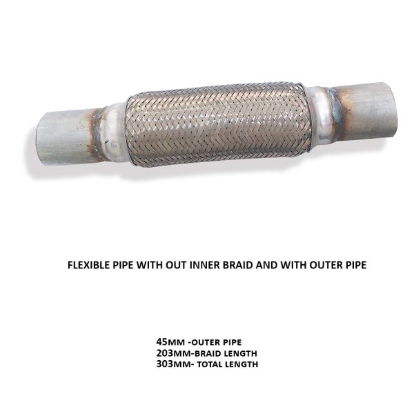 Flexible Pipe without Inner Braid and With Outer Pipe