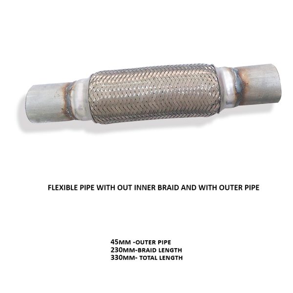 Flexible Pipe without Inner Braid and With Outer Pipe
