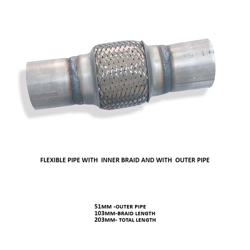 Flexible Pipe With Inner Braid and With Outer Pipe