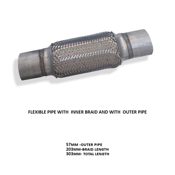 Flexible Pipe With Inner Braid and With Outer Pipe