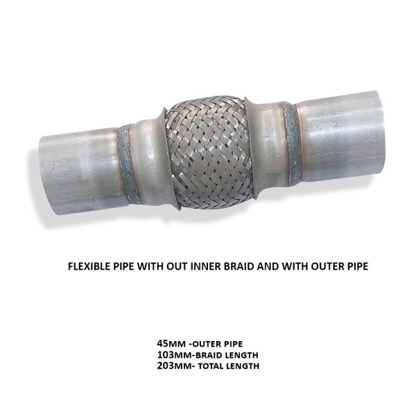 Flexible Pipe without Inner Braid and With Outer Pipe