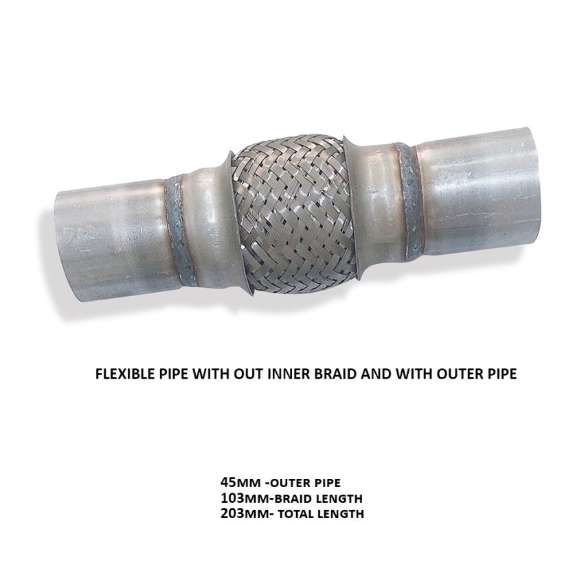 Flexible Pipe without Inner Braid and With Outer Pipe