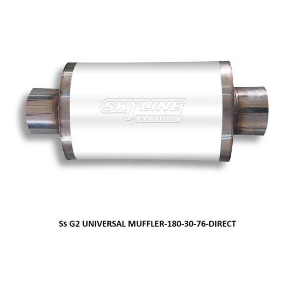 Ss G2 UNIVERSAL MUFFLER-180-30-76-DIRECT